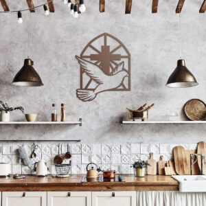 Alternative view of #116 - Dove & Cross at Church Metal Sign