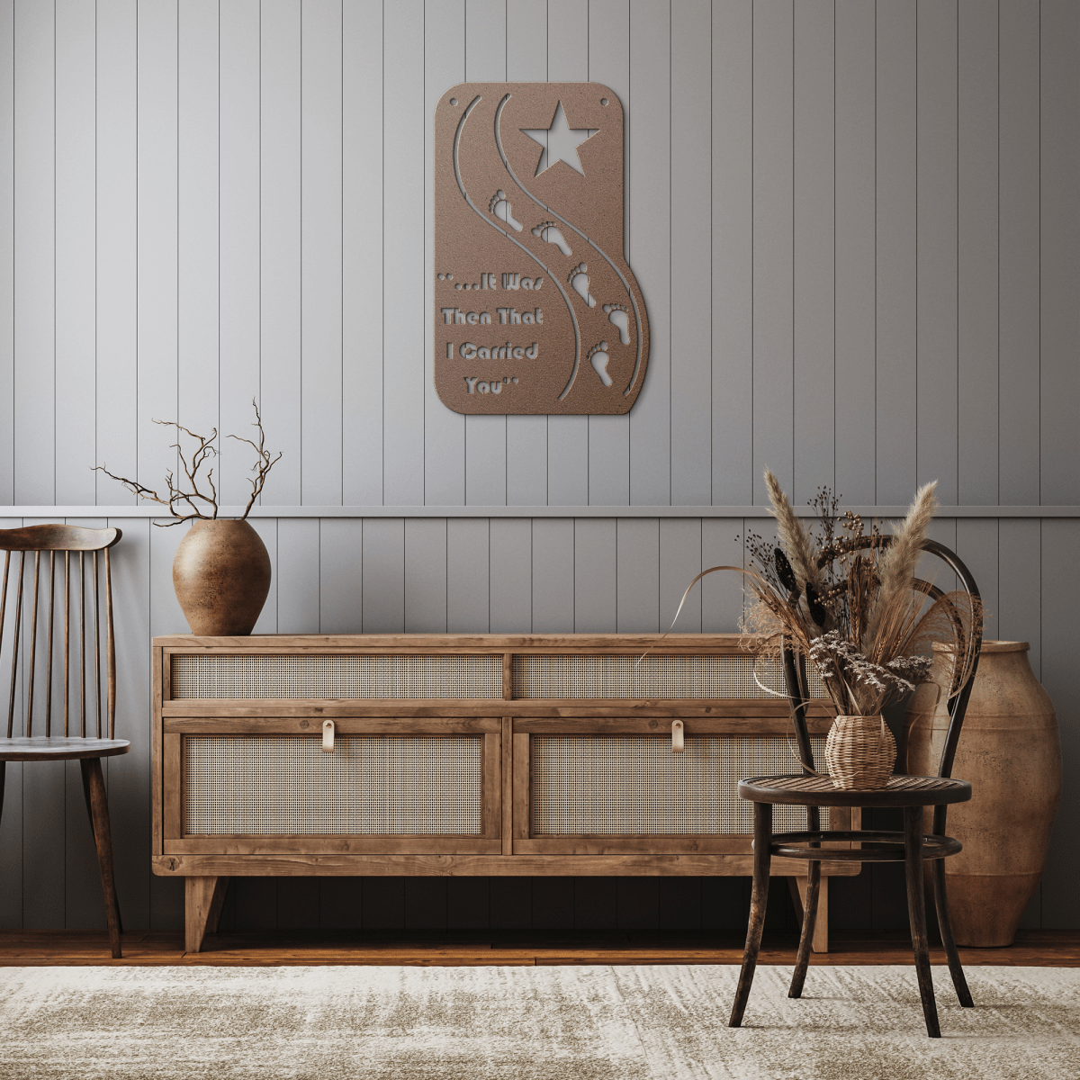 #176 - Footprints in the Sand Star Metal Wall Art - Image 5