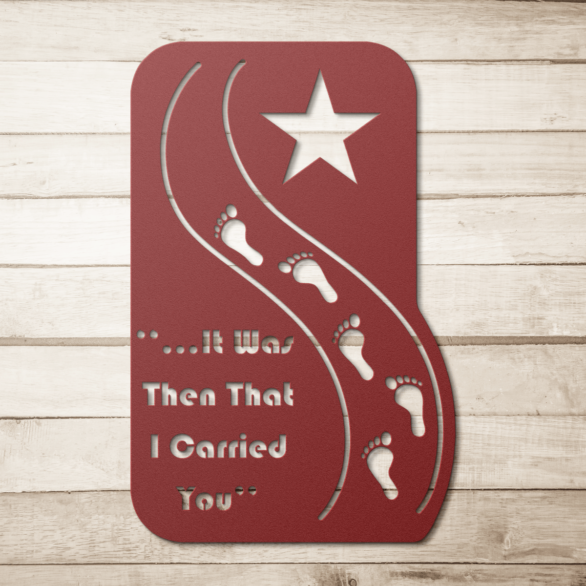 #176 - Footprints in the Sand Star Metal Wall Art - Image 2