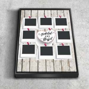 #23 Grateful & Blessed Vintage Photos Family Art Canvas