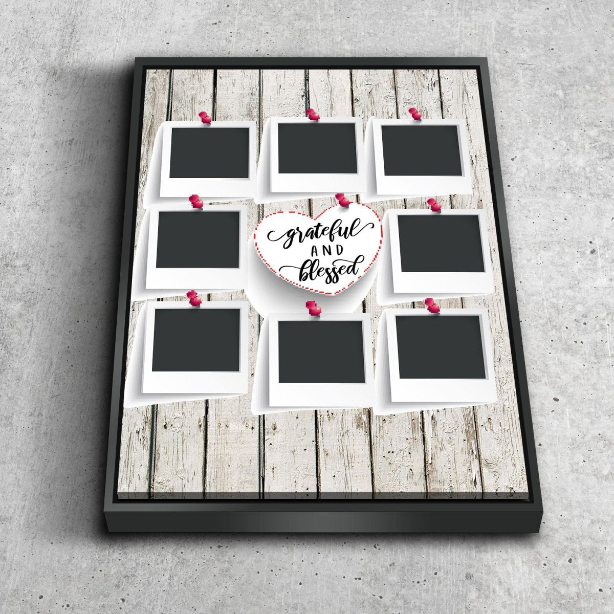 #23 Grateful & Blessed Vintage Photos Family Art Canvas