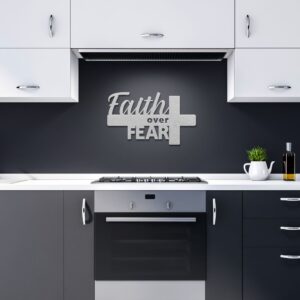 Alternative view of #54 - Faith over Fear Metal Sign