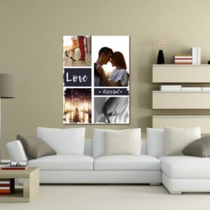 Alternative view of #6 Love & Blessed Canvas Wall Art Print