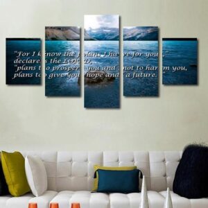 Jeremiah 29:11 #3 For I Know the Plans I Have For You Bible Verse on Multi Panel Canvas Wall Art
