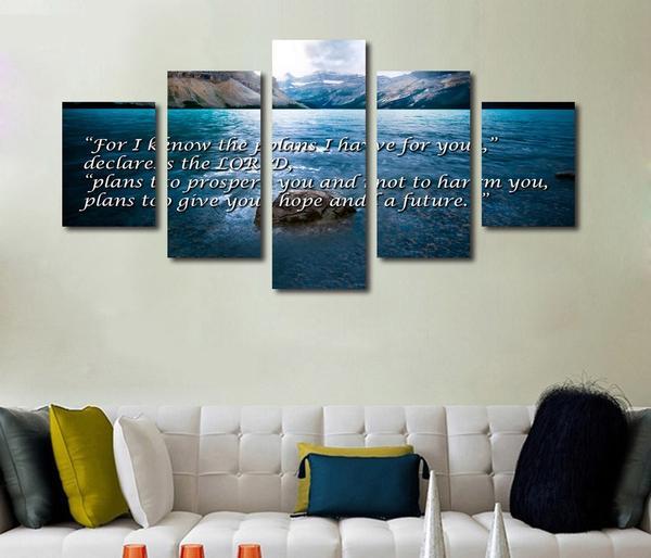 Jeremiah 29:11 #3 For I Know the Plans I Have For You Bible Verse on Multi Panel Canvas Wall Art
