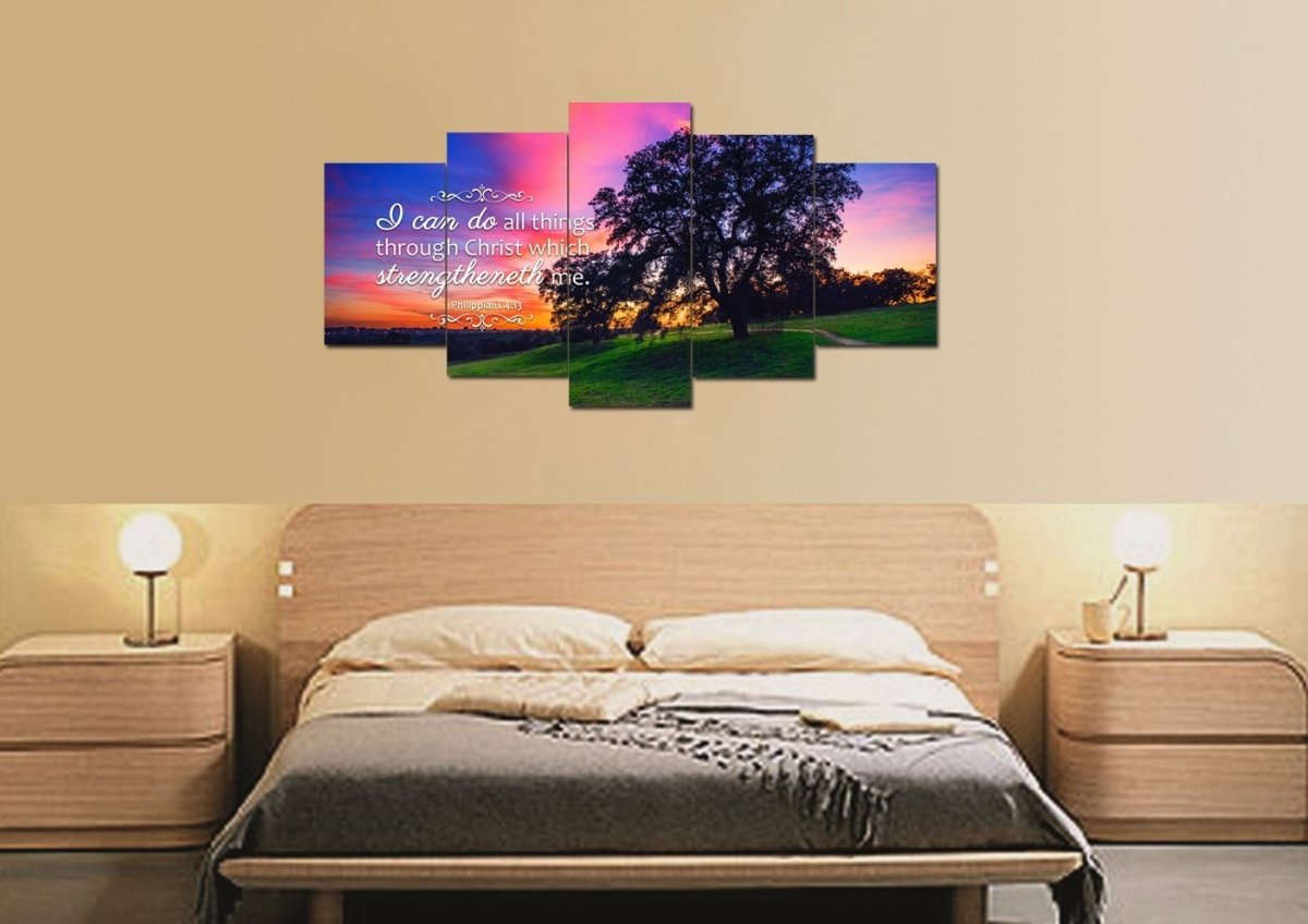Philippians 4:13 KJV #2 Bible Verse Canvas Wall Art - Image 4