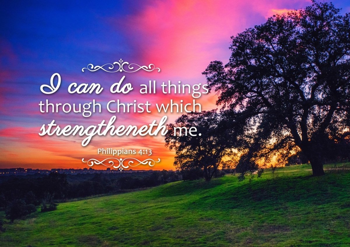 Philippians 4:13 KJV #2 Bible Verse Canvas Wall Art - Image 2