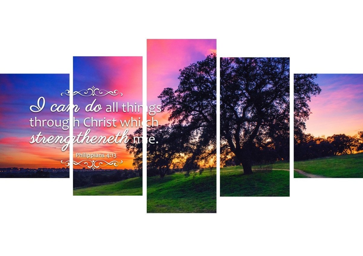 Philippians 4:13 KJV #2 Bible Verse Canvas Wall Art - Image 5